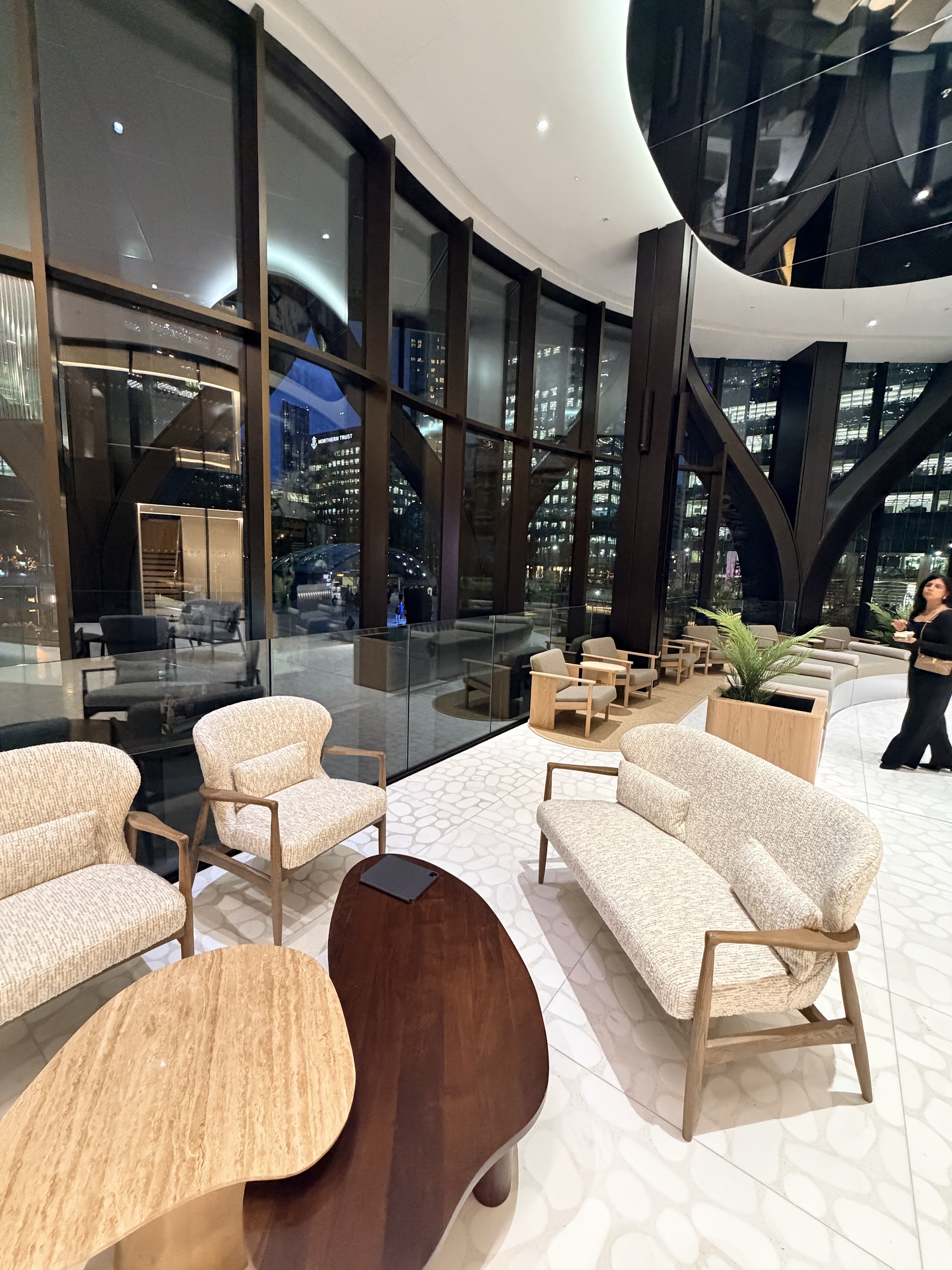 Waiting area at UKSONO Healthcare Canary Wharf